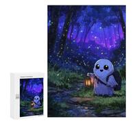 Puzzle 300 PCS Cute Ghost with Lantern in Forest Puzzles pour Adultes Jouets Anti-Stress Vacances À La Maison Tuer Le Temps Faire Travailler Le Cerveau 300 PCS