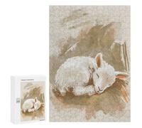 Puzzle 300 PCS Cute Sleeping Lamb Nursery Illustration Puzzles pour Adultes Jouets Anti-Stress Vacances À La Maison Tuer Le Temps Faire Travailler Le Cerveau 300 PCS