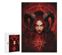 Puzzle 300 PCS Dark Fantasy Devil Art Print Puzzle pour Adolescents Améliorez Votre Mémoire Entraînez Votre Cerveau Et Vos Mains Jouets Addictifs pour Cultiver La Patience 300 PCS