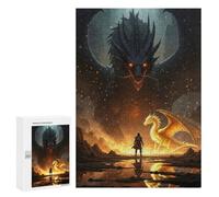 Puzzle 300 PCS Dragon Confrontation Hero and Beasts Puzzle Anti-Stress, Jouet Amusant Et Humoristique, Idéal en Cadeau pour Toute La Famille 300 PCS