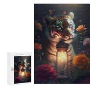 Puzzle 300 PCS Enchanted Tiger Lantern Puzzles pour Adultes, Jouet, Décoration Murale, Motif À Assembler, Idéal comme Cadeau pour Toute La Famille 300 PCS