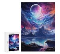 Puzzle 300 PCS Fantasy Galaxy Landscape -6 Puzzles pour Adolescents - Anti-Stress - Défi Éducatif - Idée Cadeau Et Anniversaire Unique 300 PCS