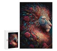 Puzzle 300 PCS Fantasy Lion Art Print-1 Puzzles pour Adultes Améliorent La Mémoire Interaction Parent-Enfant Casse-tête Jeux De Société en Famille 300 PCS