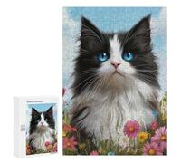 Puzzle 300 PCS Floral Fantasy Kitten Puzzles pour Adultes Améliorent La Mémoire Interaction Parent-Enfant Casse-tête Jeux De Société en Famille 300 PCS