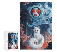 Puzzle 300 PCS Fox in Japanese Temple Puzzles pour Adolescents Course De Vitesse Manuelle Activités Amusantes À La Maison Jeu Stimulant Et Jeu en Famille 300 PCS