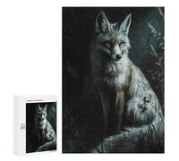 Puzzle 300 PCS Fox in The Dark Forest Puzzles pour Adolescents - Anti-Stress - Défi Éducatif - Idée Cadeau Et Anniversaire Unique 300 PCS