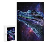 Puzzle 300 PCS Galactic Crocodile Profile Puzzles pour Adultes - Cadeau d'anniversaire - Jeu Difficile Et Stimulant - Cadeaux