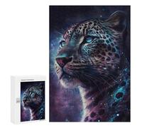 Puzzle 300 PCS Galactic Leopard Portrait -2 Puzzles pour Adultes - Cadeau d'anniversaire - Jeu Difficile Et Stimulant - Cadeaux