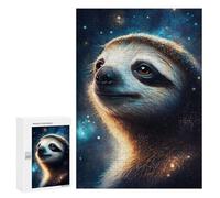 Puzzle 300 PCS Galactic Sloth Greeting Card Puzzle pour Adolescents Améliorez Votre Mémoire Entraînez Votre Cerveau Et Vos Mains Jouets Addictifs pour Cultiver La Patience 300 PCS