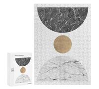 Puzzle 300 PCS Gold and Gray Art D Puzzles pour Adultes Jouets Anti-Stress Vacances À La Maison Tuer Le Temps Faire Travailler Le Cerveau 300 PCS