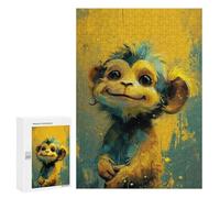 Puzzle 300 PCS Golden Monkey Art Print Puzzle pour Adolescents Améliorez Votre Mémoire Entraînez Votre Cerveau Et Vos Mains Jouets Addictifs pour Cultiver La Patience 300 PCS