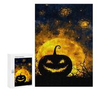 Puzzle 300 PCS Halloween Moonlit Jack-o'-Lantern Puzzles pour Adolescents - Anti-Stress - Défi Éducatif - Idée Cadeau Et Anniversaire Unique 300 PCS
