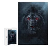 Puzzle 300 PCS Lion Night Mist Glow Eyes Puzzles pour Adultes, Jouet, Décoration Murale, Motif À Assembler, Idéal comme Cadeau pour Toute La Famille 300 PCS