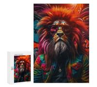 Puzzle 300 PCS Lion Rastafari Sunglasses Puzzles pour Adultes, Jouet, Décoration Murale, Motif À Assembler, Idéal comme Cadeau pour Toute La Famille 300 PCS