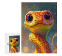 Puzzle 300 PCS Magical Fire Snake Artwork Puzzles pour Adultes - Cadeau d'anniversaire - Jeu Difficile Et Stimulant - Cadeaux
