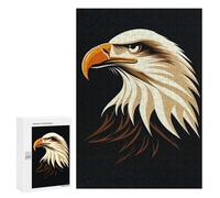 Puzzle 300 PCS Majestic Eagle Vector Portrait with Sharp Gaze Puzzles pour Adultes, Jouet, Décoration Murale, Difficile, Difficile, Cadeaux Uniques pour Anniversaire Et Noël 300 PCS