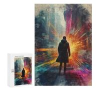 Puzzle 300 PCS Man Facing Bright Future Puzzles pour Adultes, Jouet, Décoration Murale, Cadeau d'anniversaire, Idéal pour Toute La Famille 300 PCS