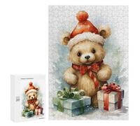 Puzzle 300 PCS Merry Tiny Bear Xmas Puzzles pour Adultes, Jouet, Décoration Murale, Motif À Assembler, Idéal comme Cadeau pour Toute La Famille 300 PCS