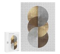 Puzzle 300 PCS Metal and Gold Art 04 Puzzles pour Adultes, Jouet, Décoration Murale, Difficile, Difficile, Cadeaux Uniques pour Anniversaire Et Noël 300 PCS