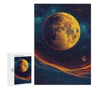 Puzzle 300 PCS Moonlit Cosmic Journey Puzzles pour Adolescents - Anti-Stress - Défi Éducatif - Idée Cadeau Et Anniversaire Unique 300 PCS