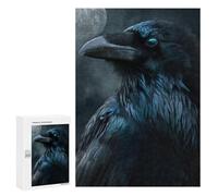 Puzzle 300 PCS Moonlit Raven Portrait Puzzle pour Adolescents Améliorez Votre Mémoire Entraînez Votre Cerveau Et Vos Mains Jouets Addictifs pour Cultiver La Patience 300 PCS