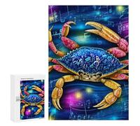 Puzzle 300 PCS Music Notes Crab Art Print Puzzles pour Adolescents - Anti-Stress - Défi Éducatif - Idée Cadeau Et Anniversaire Unique 300 PCS