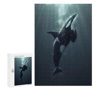 Puzzle 300 PCS Ocean Orca Whale Killer Puzzles pour Adultes Jouets Anti-Stress Vacances À La Maison Tuer Le Temps Faire Travailler Le Cerveau 300 PCS
