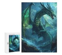 Puzzle 300 PCS Oceanic Dragon Artwork-1 Puzzles pour Adultes - Cadeau d'anniversaire - Jeu Difficile Et Stimulant - Cadeaux