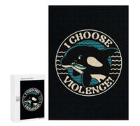 Puzzle 300 PCS Orca I Choose Violence Puzzles pour Adultes, Jouet, Décoration Murale, Difficile, Difficile, Cadeaux Uniques pour Anniversaire Et Noël 300 PCS