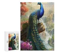 Puzzle 300 PCS Peacock in Fantasy Forest Puzzles pour Adultes Améliorent La Mémoire Interaction Parent-Enfant Casse-tête Jeux De Société en Famille 300 PCS