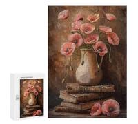 Puzzle 300 PCS Pink Poppy Flowers Puzzles pour Adultes, Jouet, Décoration Murale, Motif À Assembler, Idéal comme Cadeau pour Toute La Famille 300 PCS