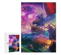 Puzzle 300 PCS Pirate Battle at Sunset Puzzles pour Adultes, Jouet, Décoration Murale, Motif À Assembler, Idéal comme Cadeau pour Toute La Famille 300 PCS