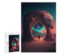 Puzzle 300 PCS Polar Bear Portal to Another World Puzzles pour Adultes, Jouet, Décoration Murale, Cadeau d'anniversaire, Idéal pour Toute La Famille 300 PCS