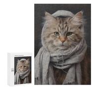 Puzzle 300 PCS Portrait of A Wild Kitten Puzzles pour Adultes, Jouet, Décoration Murale, Difficile, Difficile, Cadeaux Uniques pour Anniversaire Et Noël 300 PCS