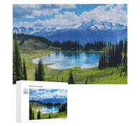 Puzzle 300 PCS pour Adolescentes Alpine Lake and Snow-Capped Mountains Puzzles pour Adolescentes Jeux Amusants Assemblage De Motifs Aide À Exercer Le Cerveau 300 PCS