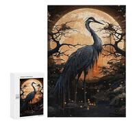 Puzzle 300 PCS pour Adolescentes Ancient Black Stork Puzzle pour Adultes, Jouet, Décoration Murale, Cadeaux pour Femmes, Cadeaux Uniques pour Anniversaire Et Noël 300 PCS