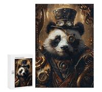 Puzzle 300 PCS pour Adolescentes Animal Steampunk Panda Puzzle pour Adultes, Jouet, Décoration Murale, Cadeaux pour Femmes, Cadeaux Uniques pour Anniversaire Et Noël 300 PCS