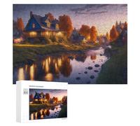Puzzle 300 PCS pour Adolescentes Autumnal Evening Serenity Puzzles pour Adolescentes Jeux Amusants Assemblage De Motifs Aide À Exercer Le Cerveau 300 PCS