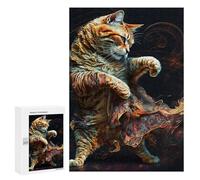 Puzzle 300 PCS pour Adolescentes Cat Dancing Puzzle pour Adultes, Jouet, Décoration Murale, Cadeaux pour Femmes, Cadeaux Uniques pour Anniversaire Et Noël 300 PCS