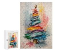 Puzzle 300 PCS pour Adolescentes Colorful Christmas Tree Puzzle pour Adultes, Jouet, Décoration Murale, Cadeaux pour Femmes, Cadeaux Uniques pour Anniversaire Et Noël 300 PCS