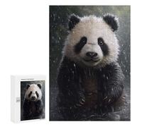Puzzle 300 PCS pour Adolescentes Cute Wet Panda Puzzle pour Adultes, Jouet, Décoration Murale, Cadeaux pour Femmes, Cadeaux Uniques pour Anniversaire Et Noël 300 PCS