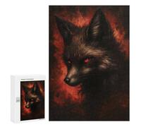 Puzzle 300 PCS pour Adolescentes Dark Kitsune - Mystical Fox Spirit Puzzle pour Adultes, Jouet, Décoration Murale, Cadeaux pour Femmes, Cadeaux Uniques pour Anniversaire Et Noël 300 PCS