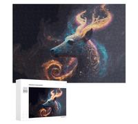 Puzzle 300 PCS pour Adolescentes Enchanted Deer Mystic Artwork Puzzles pour Adolescentes Jeux Amusants Assemblage De Motifs Aide À Exercer Le Cerveau 300 PCS