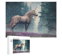 Puzzle 300 PCS pour Adolescentes Enchanted Unicorn in A Mystical Forest Puzzles pour Adolescentes Jeux Amusants Assemblage De Motifs Aide À Exercer Le Cerveau 300 PCS