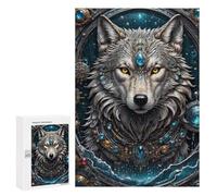 Puzzle 300 PCS pour Adolescentes Galactic Shaman Wolf Puzzle pour Adultes, Jouet, Décoration Murale, Cadeaux pour Femmes, Cadeaux Uniques pour Anniversaire Et Noël 300 PCS
