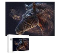 Puzzle 300 PCS pour Adolescentes Galactic Zebra Cosmic Artistry -1 Puzzles pour Adolescentes Jeux Amusants Assemblage De Motifs Aide À Exercer Le Cerveau 300 PCS