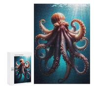 Puzzle 300 PCS pour Adolescentes Giant Pacific Octopus Puzzle pour Adultes, Jouet, Décoration Murale, Cadeaux pour Femmes, Cadeaux Uniques pour Anniversaire Et Noël 300 PCS
