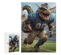 Puzzle 300 PCS pour Adolescentes Gridiron Dino Football 3 Puzzle pour Adultes, Jouet, Décoration Murale, Cadeaux pour Femmes, Cadeaux Uniques pour Anniversaire Et Noël 300 PCS
