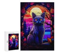 Puzzle 300 PCS pour Adolescentes Russian Blue Cat Puzzle pour Adultes, Jouet, Décoration Murale, Cadeaux pour Femmes, Cadeaux Uniques pour Anniversaire Et Noël 300 PCS