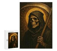 Puzzle 300 PCS pour Adolescentes Saint Grim Reaper Dark Art Puzzle pour Adultes, Jouet, Décoration Murale, Cadeaux pour Femmes, Cadeaux Uniques pour Anniversaire Et Noël 300 PCS